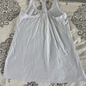 Lululemon Athletica White Relaxed Backless Tank Top